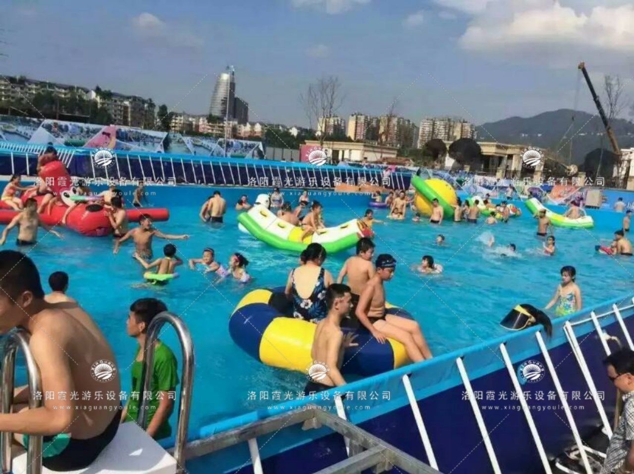庆城支架泳池